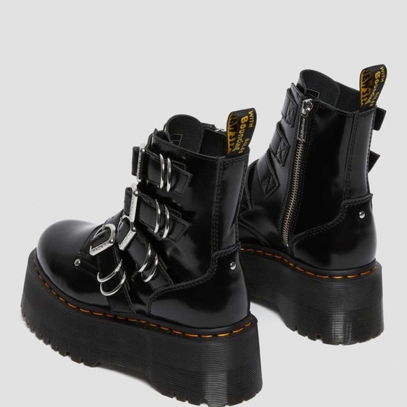 Dr. Marten Boots RARE Jadon Max Leather Platform Hardware Boots Size 10 - Picture 9 of 16
